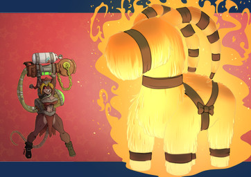 anthro big_breasts boots bottomwear breasts brown_body brown_fur buckteeth christmas_clothing christmas_headwear cleavage clothed clothed_anthro clothed_female clothing female fire flamethrower footwear fur hat headgear headwear holidays loincloth ranged_weapon red_eyes santa_hat shoes solo tail teeth weapon yawg christmas warhammer_(franchise) cindie_(yawg) gavle_goat mammal murid murine rat rodent skaven 2025 hi_res