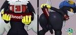 anal anal_masturbation anal_penetration anthro balls big_balls big_butt big_collar black_body black_fur bodily_fluids butt clothing collar crying crying_emoji dildo dildo_in_ass dildo_insertion duo emoji femboy fur genitals glistening glistening_butt glistening_genitalia gloves handwear hat headgear headwear huge_butt long_ears looking_at_viewer looking_back male male_penetrated masturbation object_in_ass oversized_collar penetration penis rear_view sex_toy sex_toy_in_ass sex_toy_insertion short_tail sweat sweatdrop tail tears text text_on_dildo text_on_sex_toy thick_thighs toying_self wide_hips ahoeforcoffee bandai_namco klonoa_(series) huepow klonoa domestic_cat felid feline felis hybrid lagomorph leporid mammal rabbit 2022 absurd_res english_text hi_res multiple_images