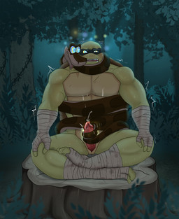 anthro coiling coiling_around_penis duo erection genitals hypnosis male male/male masturbation mind_control nude nude_anthro nude_male penile penis sex misterchi teenage_mutant_ninja_turtles the_jungle_book kaa_(jungle_book) michelangelo_(tmnt) humanoid reptile scalie snake turtle hi_res