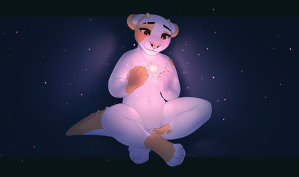 4_toes 5_fingers ambiguous_gender anthro biped eyebrows eyelashes feet fingers heart_catchlight iris philtrum pink_nose pupils solo toes smileeeeeee sun_(smu) domestic_cat felid feline felis hybrid mammal 2021 digital_media_(artwork) hi_res