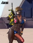 abs accessory anthro assault_rifle australia australian_flag australian_flag_bikini balls beak big_balls big_penis bikini bikini_aside blue_eyes breasts brown_balls brown_body building clothed clothing clothing_aside cock_ring erection f88 flag flag_bikini flag_print foreskin genitals glans gloves gun gynomorph handwear hat headgear headwear holding_gun holding_object holding_ranged_weapon holding_rifle holding_weapon humanoid_genitalia humanoid_penis intersex jewelry landmark looking_at_viewer muscular muscular_anthro muscular_gynomorph muscular_intersex navel non-mammal_breasts outside pecs pecs_with_breasts penis penis_accessory penis_jewelry pink_glans pink_penis print_bikini print_clothing print_swimwear ranged_weapon rifle slouch_hat solo standing steyr_aug string_bikini swimwear swimwear_aside text trigger_discipline two-piece_swimsuit vein veiny_penis weapon pirin-apex accipitrid accipitriform avian bird eagle hi_res url