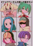 absurd_res clothed clothing dragon_ball enaic31 faputa fei_rune_(inazuma_eleven) female group hi_res hot_pants_(jjba) human humanoid inazuma_eleven_go japanese_text jojo's_bizarre_adventure made_in_abyss male mammal meme narehate nefertari_vivi_(one_piece) one_piece penguin_(one_piece) six_fanarts_challenge text translation_request trunks_(dragon_ball)