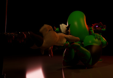 anal anal_penetration anal_vore animal_genitalia animal_penis anthro anus balls bdsm big_butt bondage bonded bound breasts butt buttplug canine_genitalia canine_penis chain chained chained_cuffs claws duo erection feet forced genitals gynomorph intersex intersex/male looking_back male nipples object_in_ass paws penetration penis plug_(sex_toy) restraints sex_toy submissive tail tail_between_legs teeth thick_tail unwilling_prey vore vore_tether wide_hips skarrfox_(artist) vulgarvictor_(modeler) armus kroxigor_(vulgarvictor) skarrfox canid canine canis kroxigor mammal scalie wolf 3d_(artwork) blender_(artwork) digital_media_(artwork) hi_res huge_filesize