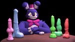 anthro dildo dildo_collection genitals machine male penis sex_toy solo richardbunbon five_nights_at_freddy's scottgames bonnie_(fnaf) fan_character animatronic robot 16:9 3d_(artwork) digital_media_(artwork) hi_res widescreen