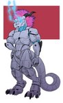 anthro horn machine male mohawk muscular solo tail intricatevision mythology rangstrom dragon mechanical_dragon mythological_creature mythological_scalie robot scalie warforged hi_res