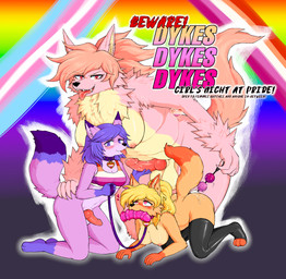 anal_beads anthro female genitals group gynomorph intersex leash lesbian_pride_colors lgbt_pride licking oral penile penis penis_lick pride_colors sex sex_toy tongue transgender_pride_colors trio lucia_mane canid canine fox mammal maned_wolf absurd_res hi_res trans_(lore) trans_woman_(lore)