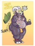 aged_up anthro belly big_butt bone bulge butt facial_hair male overweight skull skull_head smack_(sound_effect) smacking_ass solo thick_thighs furryonline1 nt6969 disney the_owl_house king_clawthorne canid canid_demon canine canis demon mammal titan_(the_owl_house) himbo hi_res