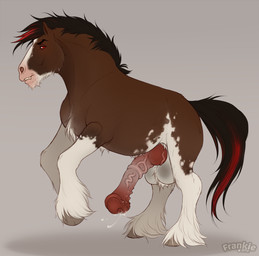 animal_genitalia animal_penis big_penis bodily_fluids equine_genitalia equine_penis feral flared_penis genital_fluids genitals glowing glowing_eyes hooves huge_penis hybrid_genitalia hybrid_penis knot knotted_equine_penis knotted_penis male on_hind_legs penis precum quadruped red_eyes solo tail vein veiny_penis fenn.perrox xavier_(fenn.perrox) clydesdale draft_horse equid equine horse hybrid mammal vampire