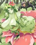 areola big_breasts breasts female group huge_breasts knight macro male monster_girl_(genre) nectar nipples not_furry nude plant size_difference solo_focus vines warrior haganef european_mythology mythology alraune elemental_creature flora_fauna human humanoid mammal monster digital_media_(artwork)