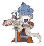 blue_eyes cosplay male solo weapon tim_weeks savestate kade_(savestate) australian_shepherd blue_merle canid canine canis domestic_dog herding_dog mammal pastoral_dog sheepdog