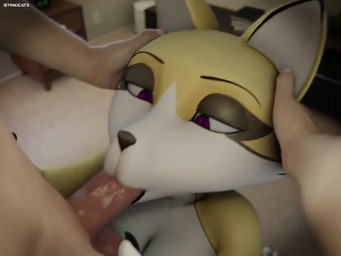 anthro anthro_penetrated balls blowjob_face blurred_background claws duo erection eyeshadow faceless_character faceless_human faceless_male fellatio female female_anthro genitals glistening glistening_genitalia glistening_penis grey_eyeshadow hand_on_another's_head holding_head human_on_anthro human_penetrating human_penetrating_anthro inside interspecies looking_at_genitalia looking_at_penis looking_up_at_partner makeup male male/female male_human noisy_oral oral penetration penile penis penis_in_mouth pupils purple_eyes sex slit_pupils wet wet_penis yellow_body sound_warning stinkicatz 728kaya_(va) valorlynz_(modeler) venera_(fragrantfoxes) canid canine fox human mammal 3d_(artwork) 3d_animation animated digital_media_(artwork) short_playtime sound watermark webm