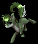 ambiguous_gender closed_smile feral green_body green_hair green_tail grey_body grey_eyes hair looking_at_viewer mouth_closed simple_background slight_smile smile solo tail transparent_background milk-jug hasbro my_little_pony equid equine horse mammal pony alpha_channel