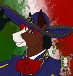 anthro clothing hat headgear headwear male mariachi mariachi_suit mexican mexico rockon_velzmor solo rockonvelzmor dante_velzmor_(rockonvelzmor) equid equine horse mammal