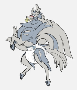 ageplay blush caught_in_the_act clothing diaper feral infantilism looking_at_viewer pacifier roleplay simple_background solo white_background ire-k nintendo pokemon crowned_sword_zacian generation_8_pokemon legendary_pokemon pokemon_(species) zacian 2019 hi_res