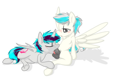 animal_genitalia animal_penis balls blush cutie_mark duo equine_genitalia equine_penis erection eyes_closed feathered_wings feathers fellatio female female_penetrated feral fur genitals grey_eyes hair horn lying male male/female male_penetrating male_penetrating_female multicolored_hair open_mouth oral oral_penetration penetration penile penis sex simple_background spread_legs spreading teeth tongue tongue_out white_background wing_boner wings backsash hasbro my_little_pony mythology fan_character equid equine mammal mythological_creature mythological_equine pegasus unicorn winged_unicorn 2015 digital_media_(artwork) hi_res shaded