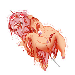 abuse ambiguous_gender blood blood_from_wound bodily_fluids body_in_mouth born death dying exposed_muscle eye_gouge eye_gouging eye_popping feral fetus fully_impaled fur genital_fluids gore grotesque_death group hooves impalement mutilation nosebleed orange_body orange_fur purple_eyes purple_hooves red_body red_eyes red_fur shaking simple_background torture trembling vaginal_fluids white_background wounded yellow_hooves young young_ambiguous young_feral yellowcottoncandy030 fluffy_pony fluffy_pony_(species) mammal 1:1 2025 digital_media_(artwork) hi_res