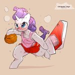 animal_genitalia animal_pussy anthro basketball blue_eyes blush bodily_fluids clothed clothing equine_genitalia equine_pussy eyelashes female fur genitals hair horn long_hair purple_hair purple_tail pussy semi-anthro solo sweat tail unicorn_horn white_body white_fur cold-blooded-twilight friendship_is_magic hasbro my_little_pony mythology rarity_(mlp) equid equine mammal mythological_creature mythological_equine unicorn 1:1 2025 hi_res