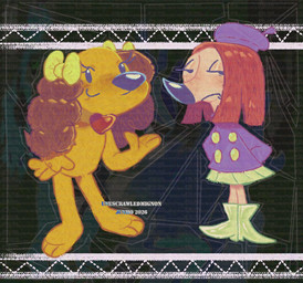 anthro beret black_nose boots bottomwear bow_ribbon brown_body brown_fur clothing collar_tag dot_eyes dress female fluffy_ears footwear fur hair hat headgear headwear heart_collar_tag purple_beret purple_clothing purple_dress purple_hat purple_headwear red_hair shoes simple_eyes skirt solo white_boots white_bottomwear white_clothing white_footwear white_skirt yellow_bow cassildolver gui_e_estopa croquete roquete bird_dog canid canine canis domestic_dog english_cocker_spaniel hunting_dog mammal spaniel hi_res