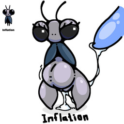 anthro biped bodily_fluids crossgender cum cum_in_vagina cum_inflation cum_inside disembodied_penis erection female genital_fluids genitals grey_body humor inflation penis screencap simple_background solo vulva shay_the_bunny hollow_knight_(franchise) team_cherry sly_(hollow_knight) arthropod insect 1:1