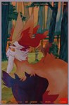 ambiguous_gender anthro big_butt blep butt huge_butt huge_ears inner_ear_fluff looking_back orange_eyes outside plant solo stick tail tongue tongue_out tree tuft sarifairy nintendo pokemon braixen generation_6_pokemon pokemon_(species) absurd_res hi_res