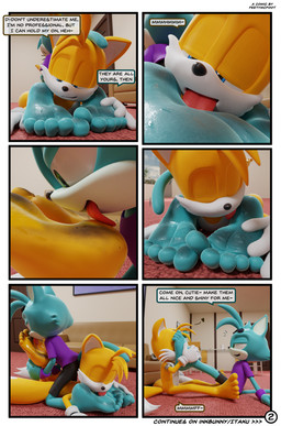 5_toes anthro bodily_fluids cleaning_feet dialogue dirty dirty_feet duo feet foot_fetish foot_focus foot_in_mouth foot_lick foot_play licking male male/male male_anthro soles speech_bubble sucking sweat sweaty_feet text toes tongue wrinkled_feet wrinkles feetymcfoot sega sonic_the_hedgehog_(series) leo_(feetymcfoot) miles_prower canid canine domestic_cat felid feline felis fox mammal 3d_(artwork) absurd_res comic digital_media_(artwork) english_text hi_res