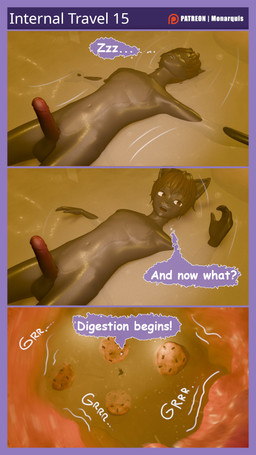 acid anthro blue_border border erection extreme_size_difference genitals humanoid_genitalia humanoid_penis inside male nude organs penis size_difference solo stomach vore monarquis romy_(monarquis) domestic_cat felid feline felis mammal 3d_(artwork) 9:16 comic digital_media_(artwork) hi_res
