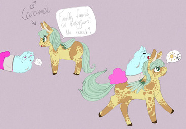 ambiguous_feral ambiguous_gender amputee baby_talk blue_body blue_fur bottomwear broken_horn brown_spots buckteeth carrying_another clothing dialogue disability duo feral fur hair happy horn markings missing_wings open_mouth pants pink_background pink_tail purple_eyes quadruple_amputee side_view simple_background smile spots spotted_body spotted_fur standing tail teal_eyes teal_hair teal_tail teal_wings teeth text walking wings yellow_body yellow_fur young young_ambiguous young_feral lemoncurds fluffy_pony fluffy_pony_(species) mammal 2021 character_name digital_media_(artwork) english_text hi_res pictographics male_(lore)