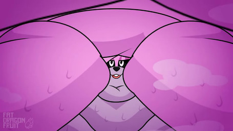 anthro big_cheeks black_nose black_sclera blobby bodily_fluids chubby_cheeks fat_rolls female front_view grey_body gurgle_(sound_effect) hair huge_cheeks hyper_cheeks immobile logo looking_at_viewer morbidly_obese morbidly_obese_anthro morbidly_obese_female multicolored_body nude nude_anthro nude_female obese obese_anthro obese_female open_mouth open_smile overweight overweight_anthro overweight_female pink_body pink_hair pink_tongue red_mouth smile smiling_at_viewer solo sunken_head sweat text tongue two_tone_body white_eyes zoom_out fatdragonfruit susie_(reathe) mammal rodent sciurid tree_squirrel 2026 2d_animation animated artist_logo artist_name cel_shading colored digital_media_(artwork) hi_res shaded short_playtime sound video