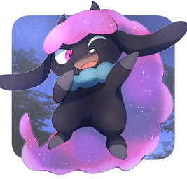 ambiguous_gender anthro black_body black_fur chibi fangs featureless_crotch floppy_ears fur gesture horn looking_at_viewer lop_ears night one_eye_closed pink_body pink_fur pink_wool plant semi-anthro simple_background smile solo teeth tree waving waving_at_viewer wink winking_at_viewer wool_(fur) doneru palworld pocketpair daedream pal_(species) hi_res