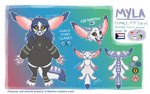 anthro big_ears black_clothing black_legwear black_sclera black_topwear blue_body blue_fur blue_hair clothing color_swatch eyewear featureless_crotch female front_view fur glasses glistening glistening_eyes hair inner_ear_fluff jewelry legwear long_hair looking_at_viewer markings mouth_closed multicolored_body multicolored_fur necklace nude open_mouth pawpads pink_pawpads pink_tongue round_glasses simple_background solo standing striped_body striped_fur striped_markings striped_tail stripes tail tail_markings text tongue tongue_out topwear tuft two_tone_body two_tone_fur white_body white_fur white_inner_ear_fluff yellow_eyes mylafox mylafox_(character) canid canine caracal caracal_(genus) felid feline fennec_fox fox hybrid mammal true_fox 16:10 2020 artist_name english_text model_sheet url widescreen
