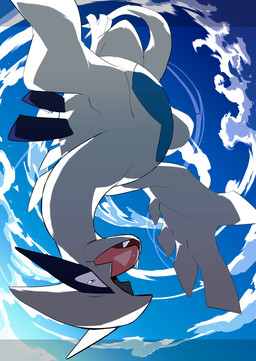 ambiguous_gender belly blue_belly cloud detailed_background fangs feral flying looking_forward multicolored_body open_mouth sky skyscape solo spread_wings tail teeth tongue two_tone_body white_body white_skin wings maruyaki45 nintendo pokemon avian generation_2_pokemon legendary_pokemon lugia pokemon_(species) 2022 absurd_res hi_res