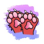 1:1 feenix feral fur gradient_background hi_res male nails pawpads paws simple_background solo