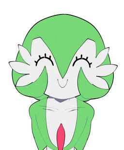 ^_^ chest_spike closed_smile eyelashes eyes_closed female female_humanoid flat_chested green_body green_hair hair hands_behind_back happy high-angle_view looking_at_viewer mouth_closed pseudo_hair smile solo spikes spikes_(anatomy) meweeze nintendo pokemon gardevoir generation_3_pokemon humanoid pokemon_(species) 2026 digital_drawing_(artwork) digital_media_(artwork) hi_res