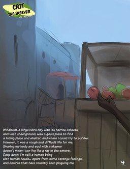 ambiguous_anthro ambiguous_gender anthro apple biped brown_body brown_fur food fruit fur market market_stall plant stealing stealing_food text lizardlars microsoft the_elder_scrolls crit_(lizardlars) mammal murid murine rat rodent skeever 2026 absurd_res digital_media_(artwork) english_text hi_res