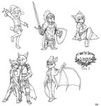 anthro clothing costume duo female holidays male paladin santa_costume solo wings ziegelzeig bad_guy_cafe christmas evelina_abaryss_(marcusweiss) heleina_(marcusweiss) marcus_weiss_(marcusweiss) puffy_waddleton_(amras) sully_kerrigan tonapaca_(tonakuma) alpaca bat camelid canid canine fox mammal 2022 black_and_white hi_res monochrome sketch