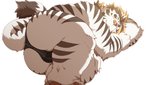 anthro bulge butt clothing eyes_closed fur kemono lying male overweight overweight_anthro overweight_male simple_background solo swimwear white_background white_body white_fur dosanco15 lifewonders tokyo_afterschool_summoners licho_(tas) felid mammal pantherine tiger 2020 hi_res