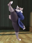 anthro big_breasts breasts clothed clothing digitigrade female flexible fully_clothed kung looking_at_viewer one_leg_up open_mouth pose raised_leg solo splits spread_legs spreading standing thick_thighs vertical_splits wide_hips argos90 blender_cycles dreamworks kung_fu_panda zhen_(kung_fu_panda) canid canine corsac_fox fox mammal true_fox 2024 3:4 3d_(artwork) blender_(artwork) digital_media_(artwork) hi_res