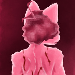 anthro clothed clothing fur hair male pink_body pink_fur scar scars_on_back simple_background solo topless topless_male pleskoslez fartman_(pleskoslez) domestic_cat felid feline felis mammal 1:1