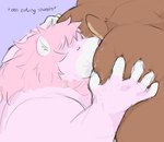 anal anthro bear butt butt_grab close-up digital_media_(artwork) duo eyes_closed faceless_character faceless_male felid fur gerald_(geratakes) geratakes hand_on_butt hi_res lion male male/male mammal mane oral pantherine pink_body pink_fur rimming rimming_male saliva_on_butt sean_(geratakes) sex sex_shot short_tail sound_effects tail