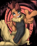 anthro male solo tail zuruzukin batqol gemwist nintendo pokemon max_(gemwist) generation_5_pokemon pokemon_(species) scrafty hi_res