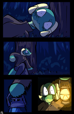 anthro clothed clothing female horn solo tail brradett lernie_(brradett) scalie absurd_res colored comic digital_media_(artwork) hi_res
