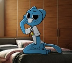 ajin badge bed blue_body breasts butt cartoon cat clothing edit fangs feline female grin kneeling mammal mother nicole_watterson oddly_sexy parent real shirt small_breasts smile solo the_amazing_world_of_gumball toony whiskers
Rating: Questionable
Score: 9
User: ranksgiving
Date: August 09, 2013