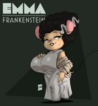 anthro big_breasts breasts clothed clothing female hair hand_on_hip holding_breast mature_female multicolored_hair short_stack solo joaoppereiraus bride_of_frankestein_(film) gwen_geek bride_of_frankenstein emma_martin mammal mouse murid murine rodent 2021 absurd_res digital_media_(artwork) hi_res