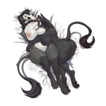 anthro bedding bedding_background big_butt breast_squish breasts butt cuddling female female/female squish thick_thighs tired wide_hips nsilverdraws erka_(nsilverdraws) hela_(nsilverdraws) demon demon_humanoid humanoid 1:1 absurd_res hi_res source_request