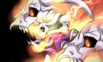 alternate_universe anthro black_background black_sclera clothed clothing coat fangs female fire flaming_eyes fur horn jacket orange_eyes power pupils serious simple_background solo teeth topwear unusual_pupils white_body white_fur friisans altertale undertale undertale_(series) gaster_blaster toriel toriel_(altertale) boss_monster_(undertale) bovid caprine mammal hi_res