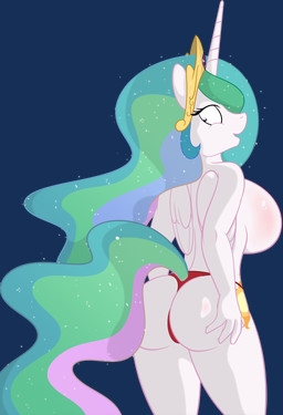 2014 alpha_channel anthro anthrofied breasts butt crown cutie_mark el-loko equine female friendship_is_magic fur gold hair horn looking_back mammal multi-colored_hair my_little_pony panties plain_background princess_celestia_(mlp) purple_eyes royalty side_boob solo sparkles transparent_background underwear white_fur winged_unicorn wings
Rating: Questionable
Score: 12
User: 2DUK
Date: April 01, 2014