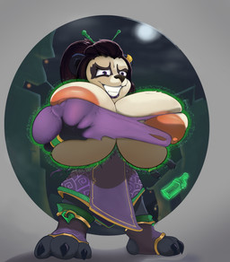 anthro big_breasts breast_expansion breast_grab breasts clothing expansion feet female grin hand_on_breast huge_breasts hyper hyper_breasts light loli moon moonlight nipple_outline nipple_slip nipples oppai_loli partially_clothed_female paws smile solo statuette teeth toes torn_clothing young young_anthro young_female timber15 blizzard_entertainment hearthstone warcraft aya_blackpaw bear mammal pandaren absurd_res hi_res