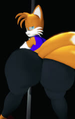 anthro big_butt blue_eyes bottomwear bouncing_butt butt butt_focus butt_jiggle butt_ripples clothed clothing femboy holding_pole huge_butt jiggling looking_at_viewer looking_back looking_back_at_viewer male pants pole presenting presenting_hindquarters rear_view shaking_butt solo stripper_pole thick_thighs tight_bottomwear tight_clothing tight_pants twerking wide_hipped_anthro wide_hipped_male wide_hips yoga_pants thordersfm_(artist) sega sonic_the_hedgehog_(series) miles_prower canid canine fox mammal 2024 3d_(artwork) 3d_animation animated digital_media_(artwork) hi_res high_framerate no_sound short_playtime webm