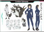 3_heads anthro black_bars black_hair blue_clothing blue_hair blue_suit clothing female hair multi_head multicolored_hair scientist solo suit text two_tone_hair villainous alansylvasta brand_new_animal european_mythology greek_mythology mythology studio_trigger london_sylvasta canid canid_demon canine canis cerberus demon hellhound human mammal mythological_canine mythological_creature wolf japanese_text letterbox