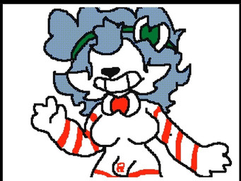 anthro blue_hair breasts gynomorph hair intersex null null_bulge solo white_body wide_hips moxxiecd nintendo pokemon eeveelution generation_6_pokemon pokemon_(species) sylveon 4:3